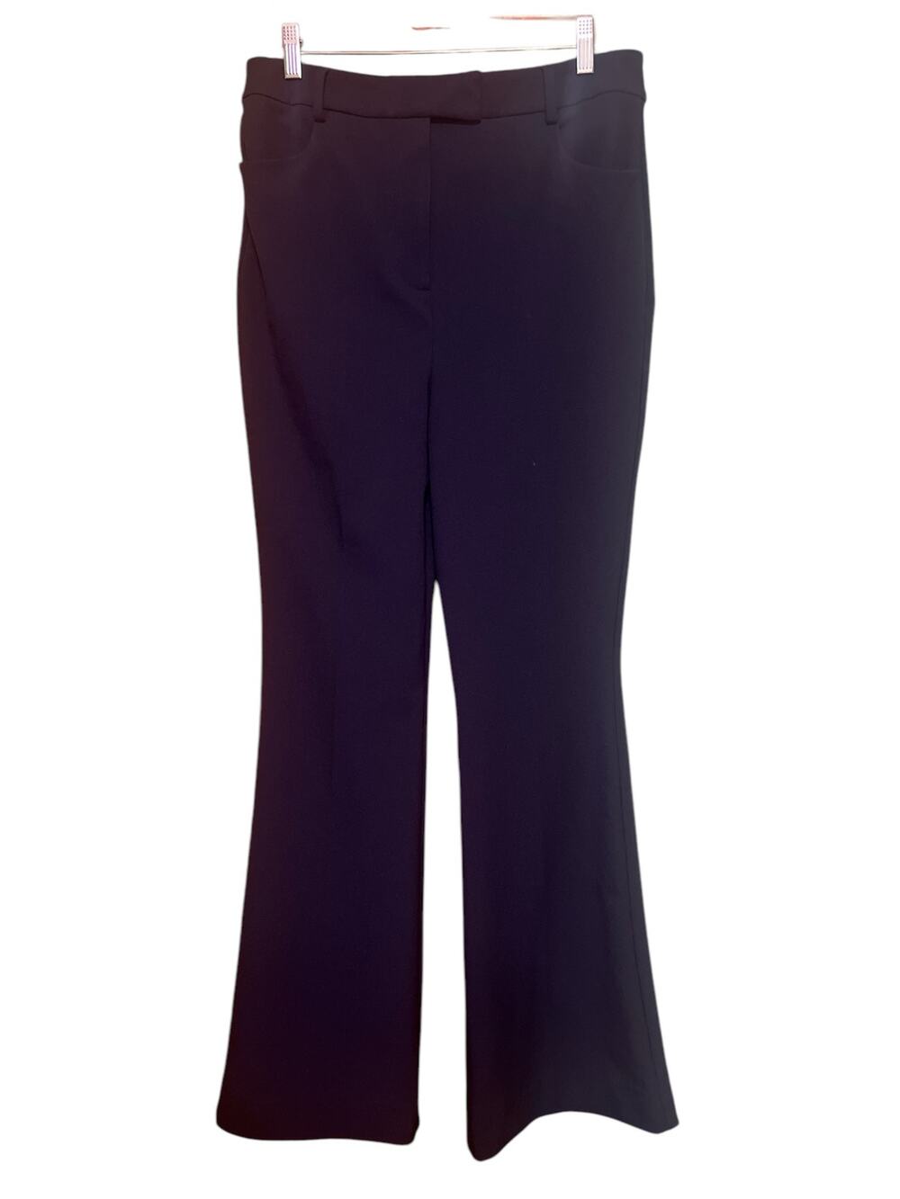 Boden High Waisted Flared Navy Blue Pants - Size 10 Long